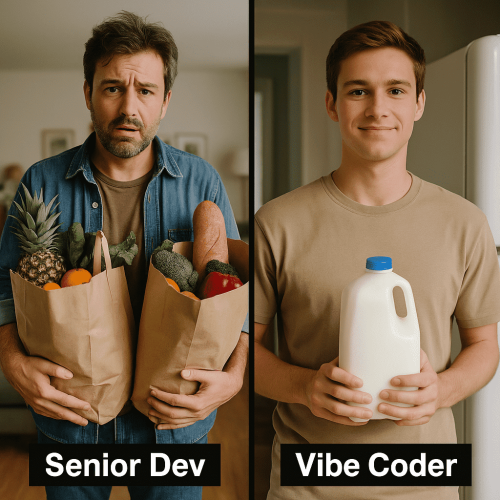 Senior Developer vs Vibe Coder.